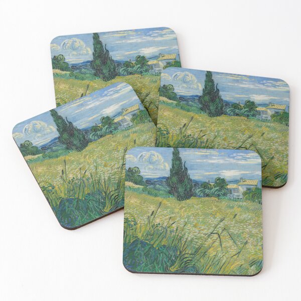 Item preview, Green Wheat Field With Cypress by Vincent van Gogh: Post Impressionist Landscape Poster designed and sold by artofuniverse.
