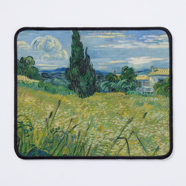 Item preview, Green Wheat Field With Cypress by Vincent van Gogh: Post Impressionist Landscape Poster designed and sold by artofuniverse.