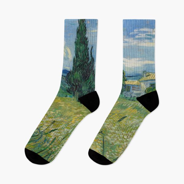 Item preview, Green Wheat Field With Cypress by Vincent van Gogh: Post Impressionist Landscape Poster designed and sold by artofuniverse.