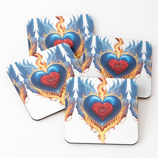 Item preview, Heart in flame with rose designed and sold by Nalimkibard.