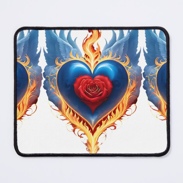 Item preview, Heart in flame with rose designed and sold by Nalimkibard.