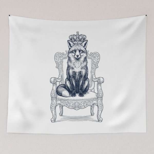 Item preview, Vintage Fox King Crown Funny Animal Lover designed and sold by DoodleTortle.