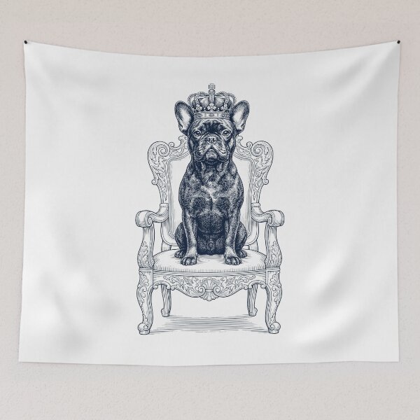 Item preview, Vintage French Bulldog King Crown Funny Dog Lover designed and sold by DoodleTortle.
