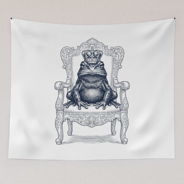 Item preview, Vintage Frog King Crown Funny Animal Lover designed and sold by DoodleTortle.