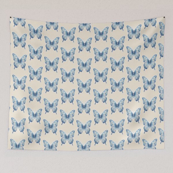 Item preview, Blue Floral Butterfly Aesthetic Watercolor Design designed and sold by Pure Craft.