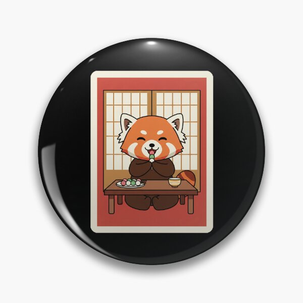 Item preview, Cute Red Panda Eating Dango Kawaii Japanese Style designed and sold by JordynLadukeg65.