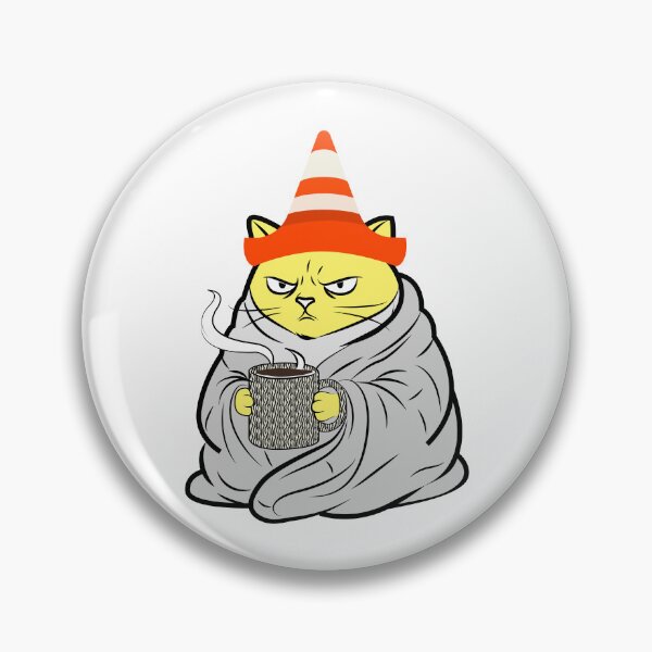 Item preview, Mood Cat Wrapped in Blanket with Coffee designed and sold by Zebtrex Art.