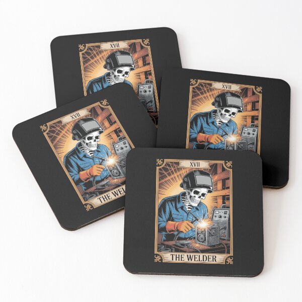 Item preview, The Welder Welding Tarot Card Skeleton designed and sold by lonaarts8.