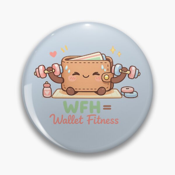 Item preview, Copy of Cute Wallet Workout - WFH Wallet Fitness Kawaii Illustration | Funny Work From Home Money Saving Design designed and sold by PopCulturePixel.