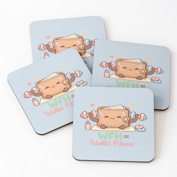 Item preview, Copy of Cute Wallet Workout - WFH Wallet Fitness Kawaii Illustration | Funny Work From Home Money Saving Design designed and sold by PopCulturePixel.