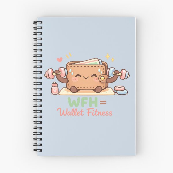 Item preview, Copy of Cute Wallet Workout - WFH Wallet Fitness Kawaii Illustration | Funny Work From Home Money Saving Design designed and sold by PopCulturePixel.