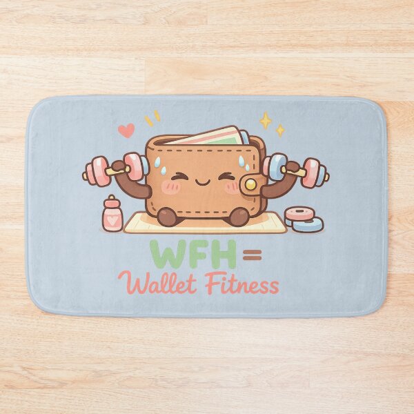 Item preview, Copy of Cute Wallet Workout - WFH Wallet Fitness Kawaii Illustration | Funny Work From Home Money Saving Design designed and sold by PopCulturePixel.