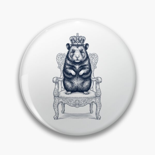 Item preview, Vintage Hamster King Crown Funny Animal Lover designed and sold by DoodleTortle.