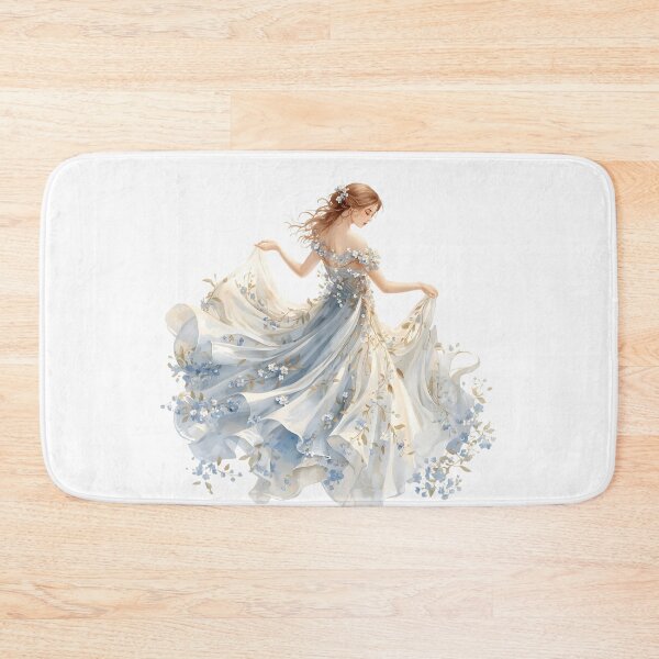 Item preview, Girl in forget-me-not ball gown designed and sold by uunaa.