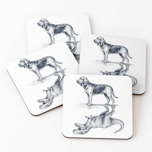 Item preview, Vintage Bloodhound Reflection T Rex Dinosaur Dog Lover designed and sold by TerryConnells.