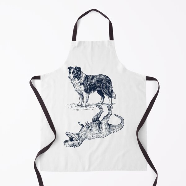 Artikelvorschau, Vintage Border Collie Reflection T Rex Dinosaurier Hundeliebhaber entworfen und verkauft von TerryConnells.