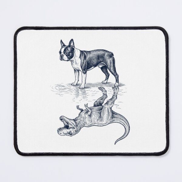 Item preview, Vintage Boston Terrier Reflection T Rex Dinosaur Dog Lover designed and sold by TerryConnells.