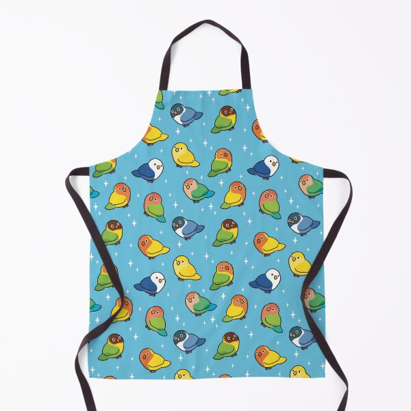 Item preview, Tiny lovebirds in blue designed and sold by Erika Vaigel Creations.