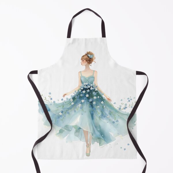 Item preview, Lady in forget-me-not ball gown designed and sold by uunaa.