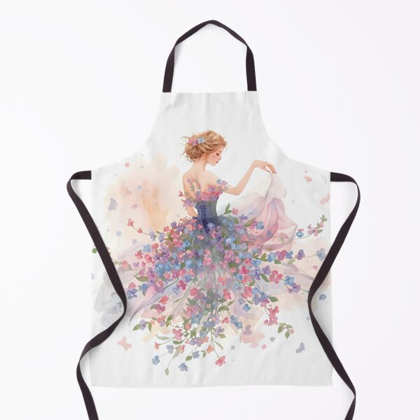 Item preview, Woman in a floral dress designed and sold by uunaa.