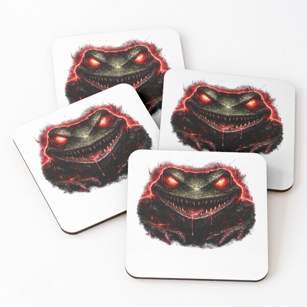 Item preview, Glitch Demon Frog – Cyberpunk Evil Frog with Red Eyes designed and sold by UnglaublichGut.