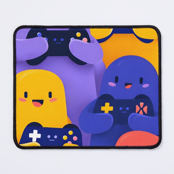 Item preview, Cute Gamer Characters Vector Illustration – Colorful Cartoon Gaming Friends Design designed and sold by ayatstudio.