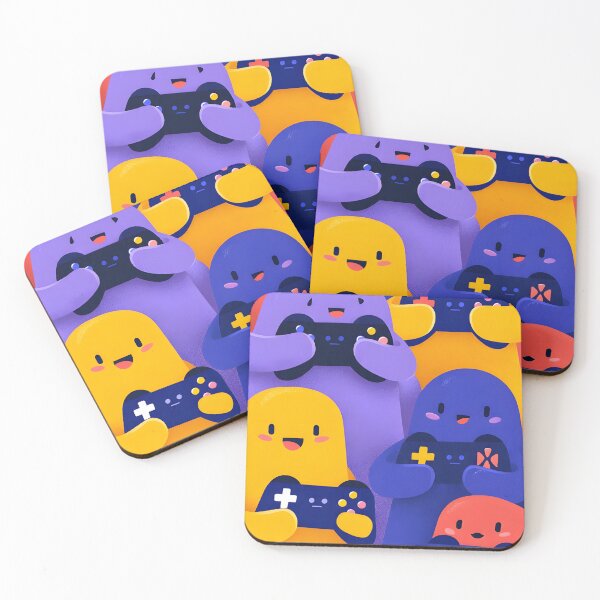 Item preview, Cute Gamer Characters Vector Illustration – Colorful Cartoon Gaming Friends Design designed and sold by ayatstudio.