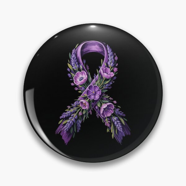 Item preview, Floral Purple Awareness Ribbon designed and sold by jkrphoto.
