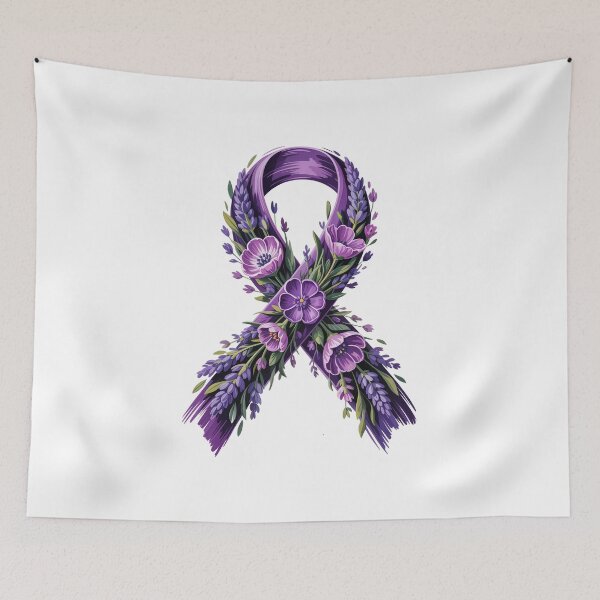 Item preview, Floral Purple Awareness Ribbon designed and sold by jkrphoto.