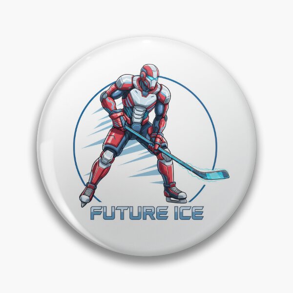 Item preview, Futuristic robot hockey player demonstrates energetic determination ice designed and sold by Jdee23.
