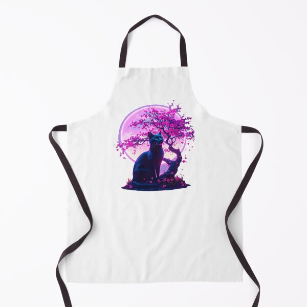 Item preview, Neon Black Cat Cherry Blossom Portal designed and sold by icemanphotos.