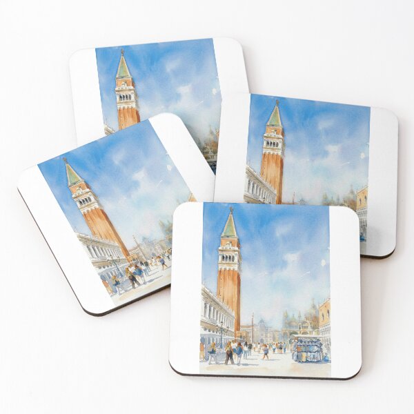Item preview, St Mark's Square Venice Watercolor Cityscape designed and sold by caracatita75.