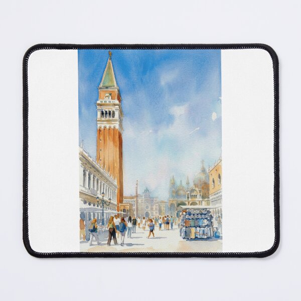 Item preview, St Mark's Square Venice Watercolor Cityscape designed and sold by caracatita75.