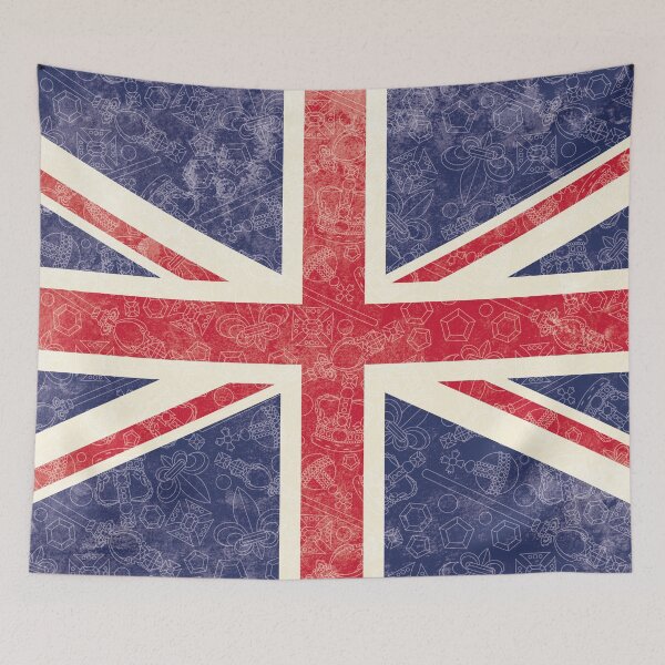 Item preview, Vintage Union Jack Pattern with Royal Icons designed and sold by LCWaterworth.