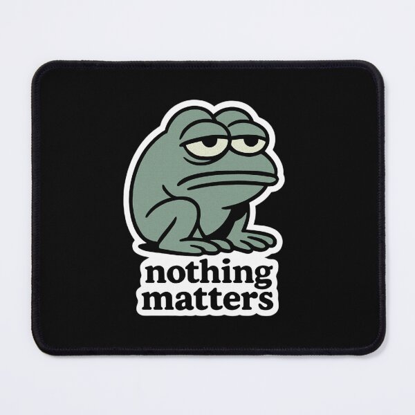 Item preview, Nothing Matters Frog Sticker – Nihilistic Sad Frog Meme designed and sold by SeoulInkSoul.
