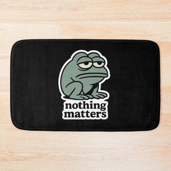 Item preview, Nothing Matters Frog Sticker – Nihilistic Sad Frog Meme designed and sold by SeoulInkSoul.
