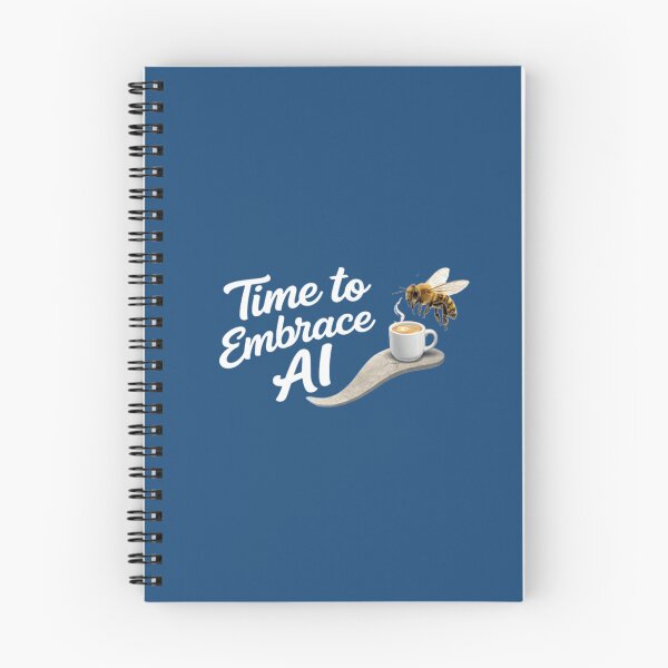Item preview, Time to Embrace AI – Modern Tech Typography Design designed and sold by annenambiro.