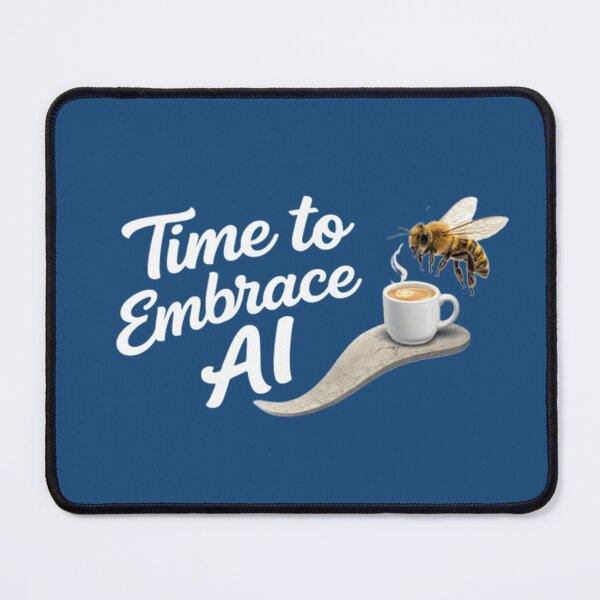 Item preview, Time to Embrace AI – Modern Tech Typography Design designed and sold by annenambiro.