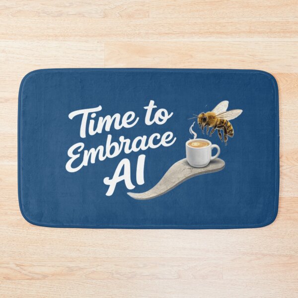 Item preview, Time to Embrace AI – Modern Tech Typography Design designed and sold by annenambiro.