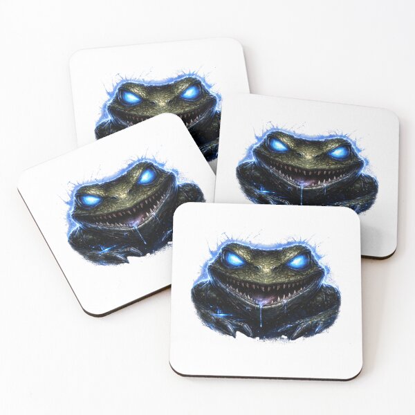 Item preview, Glitch Demon Frog Blue Neon – Cyberpunk Evil Beast designed and sold by UnglaublichGut.