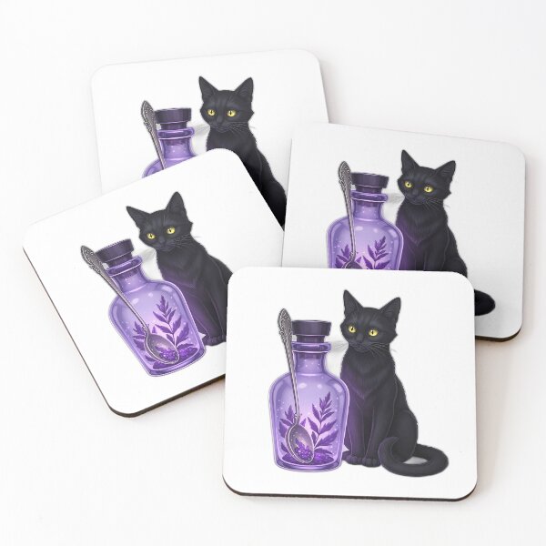Item preview, Black Cat Apothecary Bottle designed and sold by IllumeInk.
