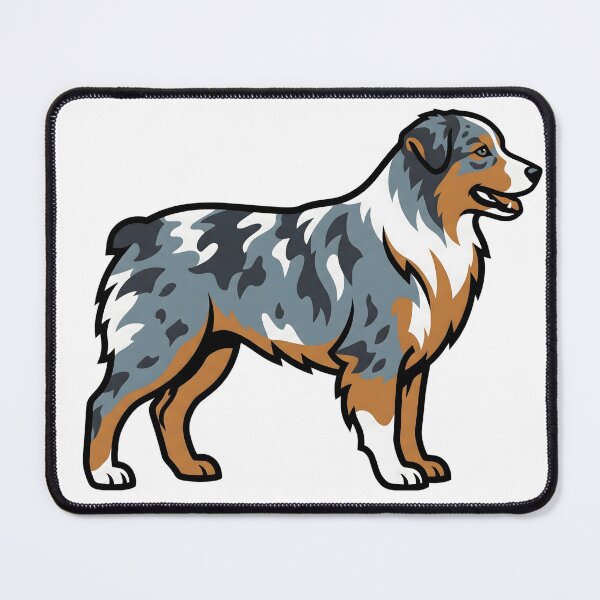 Item preview, Minimalist Australian Shepherd Dog Portrait designed and sold by DigitalGremlin.