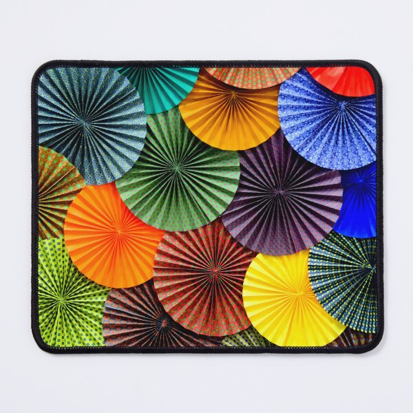 Item preview, Colorful Paper Fans Pattern – Vibrant Geometric Abstract Background designed and sold by onubi.
