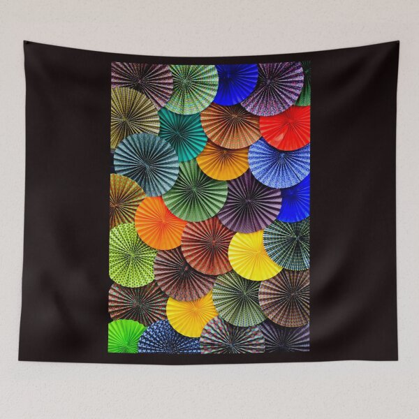 Item preview, Colorful Paper Fans Pattern – Vibrant Geometric Abstract Background designed and sold by onubi.