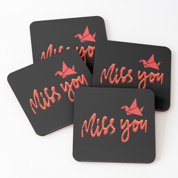Item preview, Miss You Red Origami Bird – Long Distance Love & Remembrance Typography designed and sold by Aquarius-club.