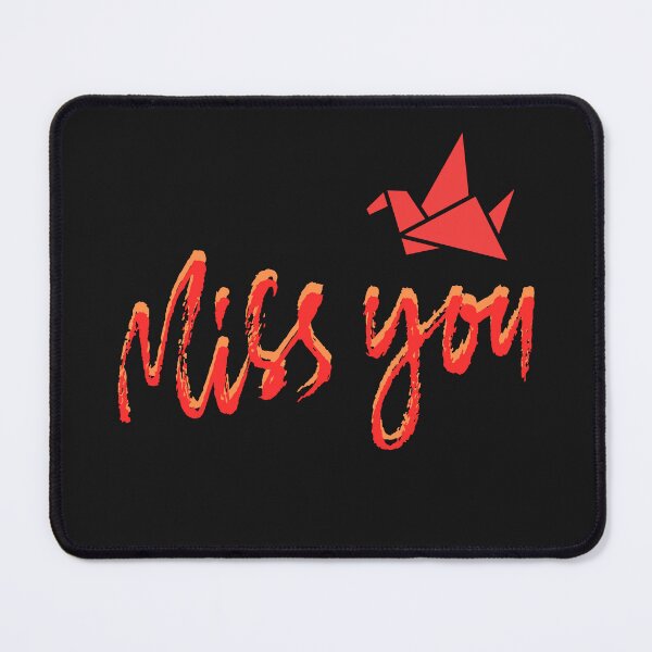 Item preview, Miss You Red Origami Bird – Long Distance Love & Remembrance Typography designed and sold by Aquarius-club.