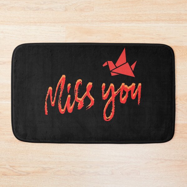 Item preview, Miss You Red Origami Bird – Long Distance Love & Remembrance Typography designed and sold by Aquarius-club.