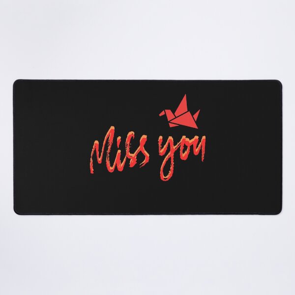 Item preview, Miss You Red Origami Bird – Long Distance Love & Remembrance Typography designed and sold by Aquarius-club.