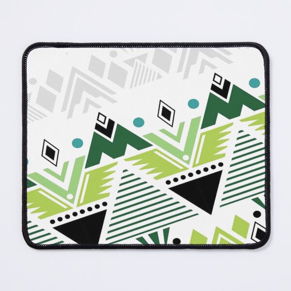 Item preview, Abstract Geometric Tribal Pattern – Green Black Aztec Style Design designed and sold by SajolCanva.
