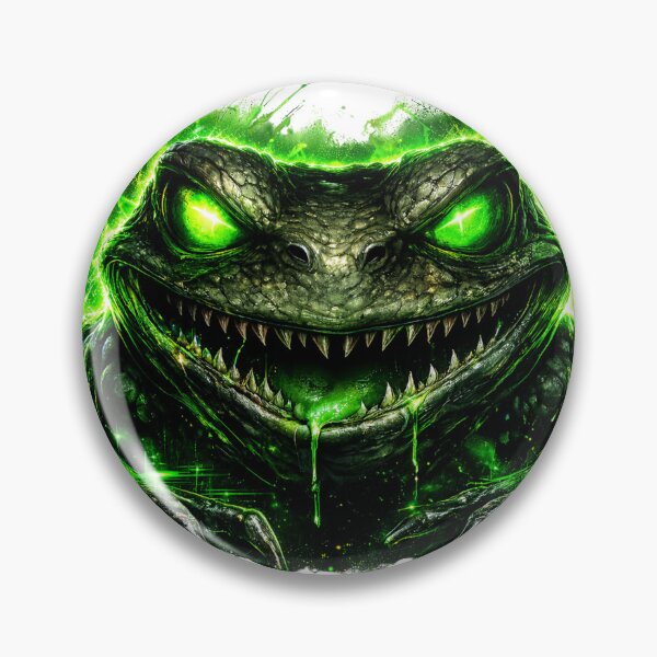 Item preview, Glitch Demon Frog Green Neon – Cyberpunk Toxic Beast designed and sold by unglaublichGut.